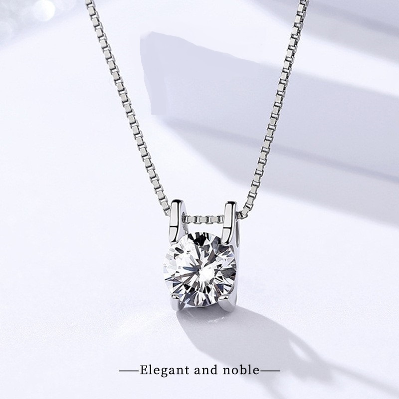 New Arrivals Diamond Inlay Chain S925 Silver Zircon Small Pretty Waist Necklace Pendant For Women Necklace