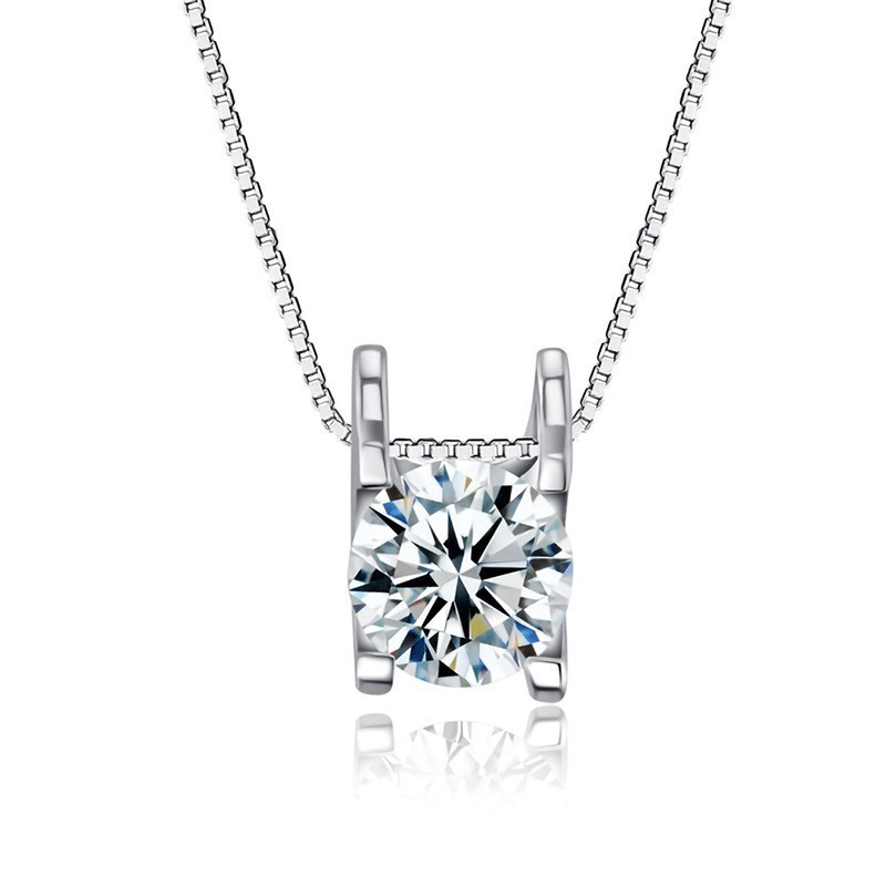 New Arrivals Diamond Inlay Chain S925 Silver Zircon Small Pretty Waist Necklace Pendant For Women Necklace