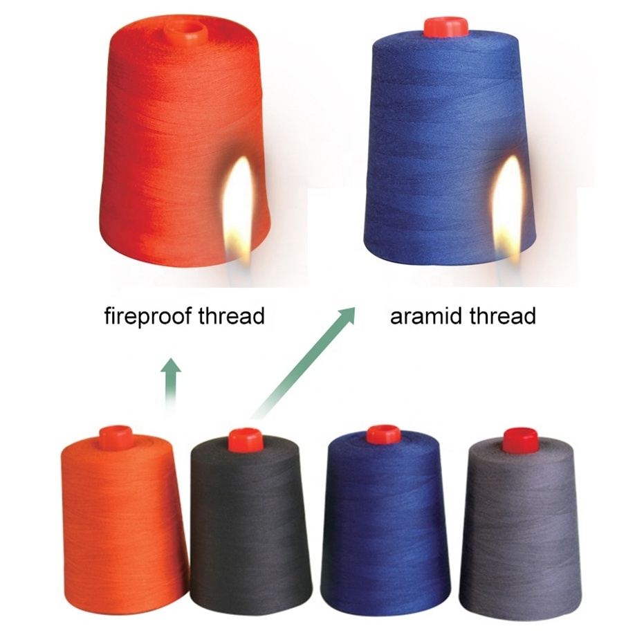 Wholesale Fireproof Sewing Thread TEX40 5000 meters 100% resistant aramid fire-retardant thread for Sewing clothes