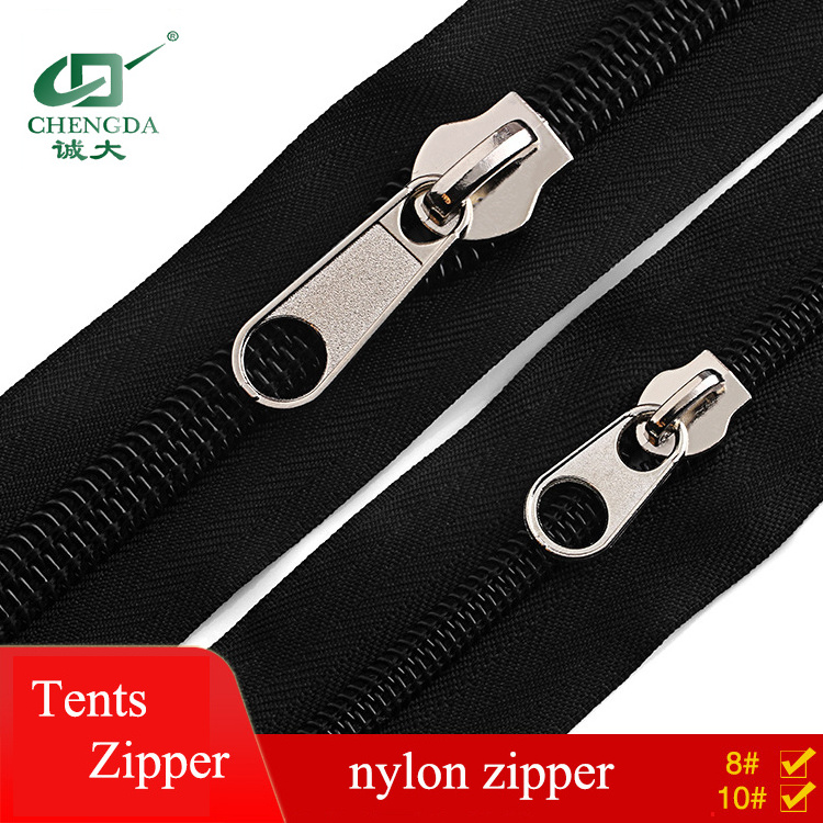 CHENGDA Hot Sale Long Chain Coil Dress Garment Auto Lock Reverse Teeth Nylon Zip Zipper