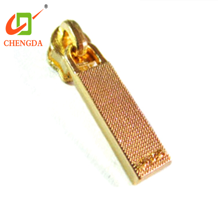 CHENGDA Wholesale Design Clothing Injection Molding Plating Zipper Runner Slider Puller