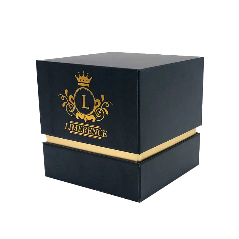 wholesale Custom Luxury scented candles gift set box private label Black Hard Candles Packaging Candle Box For gift