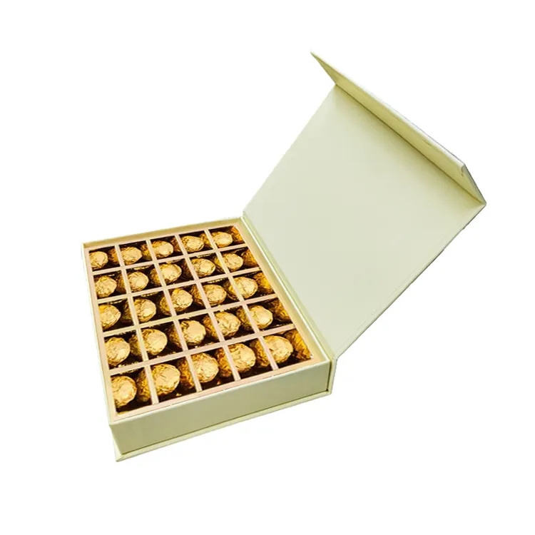 Custom Logo Luxury Empty Strawberry Sweet Candy Bonbon Packaging Gift Box Chocolate Boxes With Paper Dividers Insert