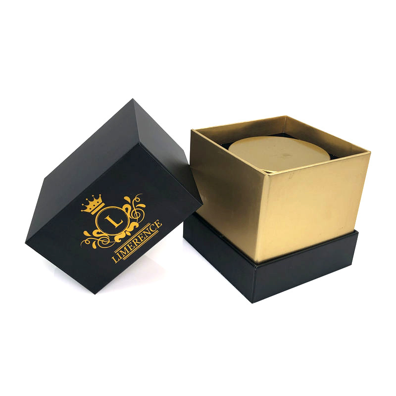 wholesale Custom Luxury scented candles gift set box private label Black Hard Candles Packaging Candle Box For gift