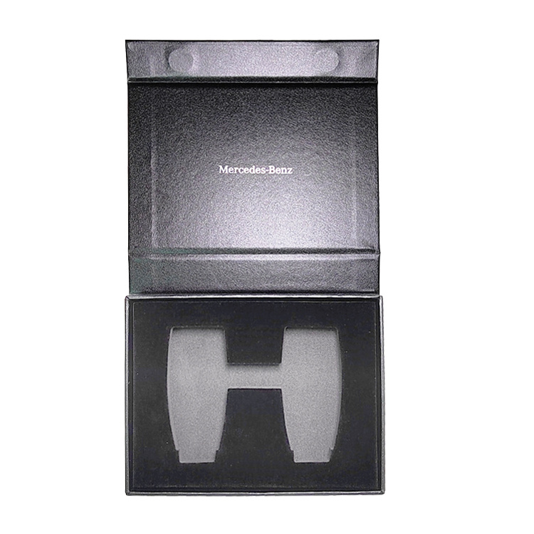 ISO9001 Custom Luxury Book Shaped Matte Black Special Paper Rigid Magnetic Cardboard Car Key Packaging Gift Box With Foam Insert