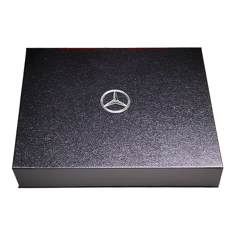 ISO9001 Custom Luxury Book Shaped Matte Black Special Paper Rigid Magnetic Cardboard Car Key Packaging Gift Box With Foam Insert