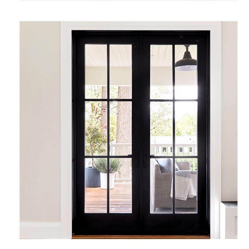 Luxury Design Steel Doors Modern Industrial Steel Glass Doors Metal Frames Windows Grill Wrought Iron Entry Front Door