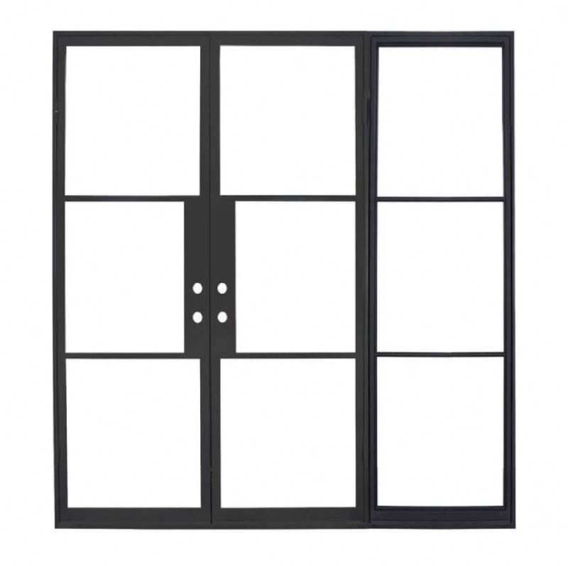 Entrance door factory low MOQ customized safety steel doors exterior security