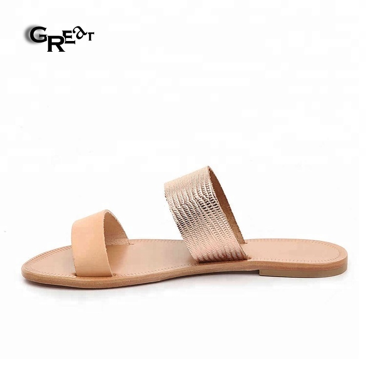 Simple Slipper Sandals Open Toe Footwear In Bulk Ladies Flat Sandals