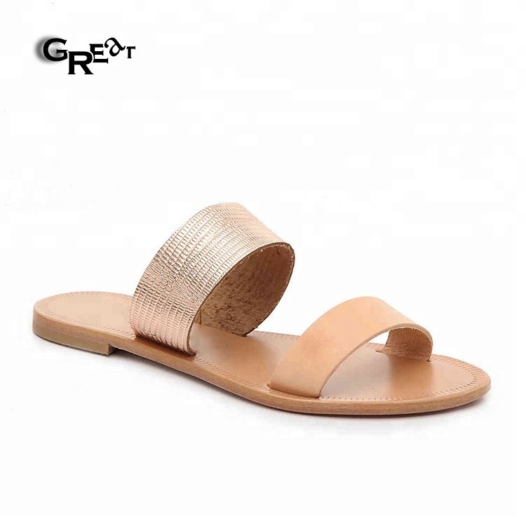 Simple Slipper Sandals Open Toe Footwear In Bulk Ladies Flat Sandals