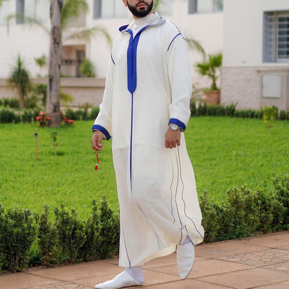 Dubai Abaya 2022 Muslim Men's Traditional Clothing Islamic Dress Solid Color Arab Design Daffah Dress Saudi Robe Turkish dress