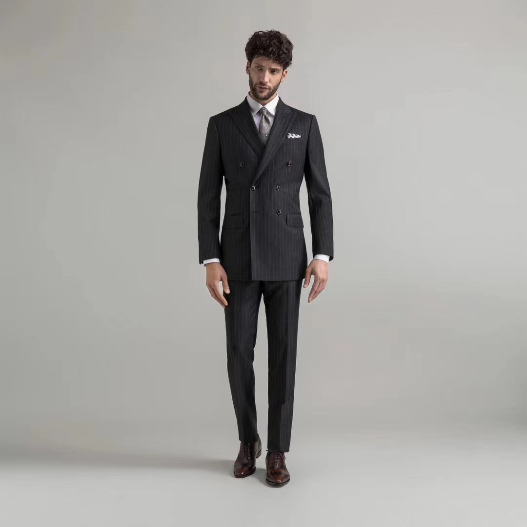 Full Canvas 50% wool, 50% polyester Suits For Men Italian Fabric Custom Tailor Occasion Wedding Made To Measure Suits