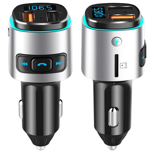 Fast charging QC3.0 FM transmitter car kit car dual USB modulator hands-free calling car MP3 player