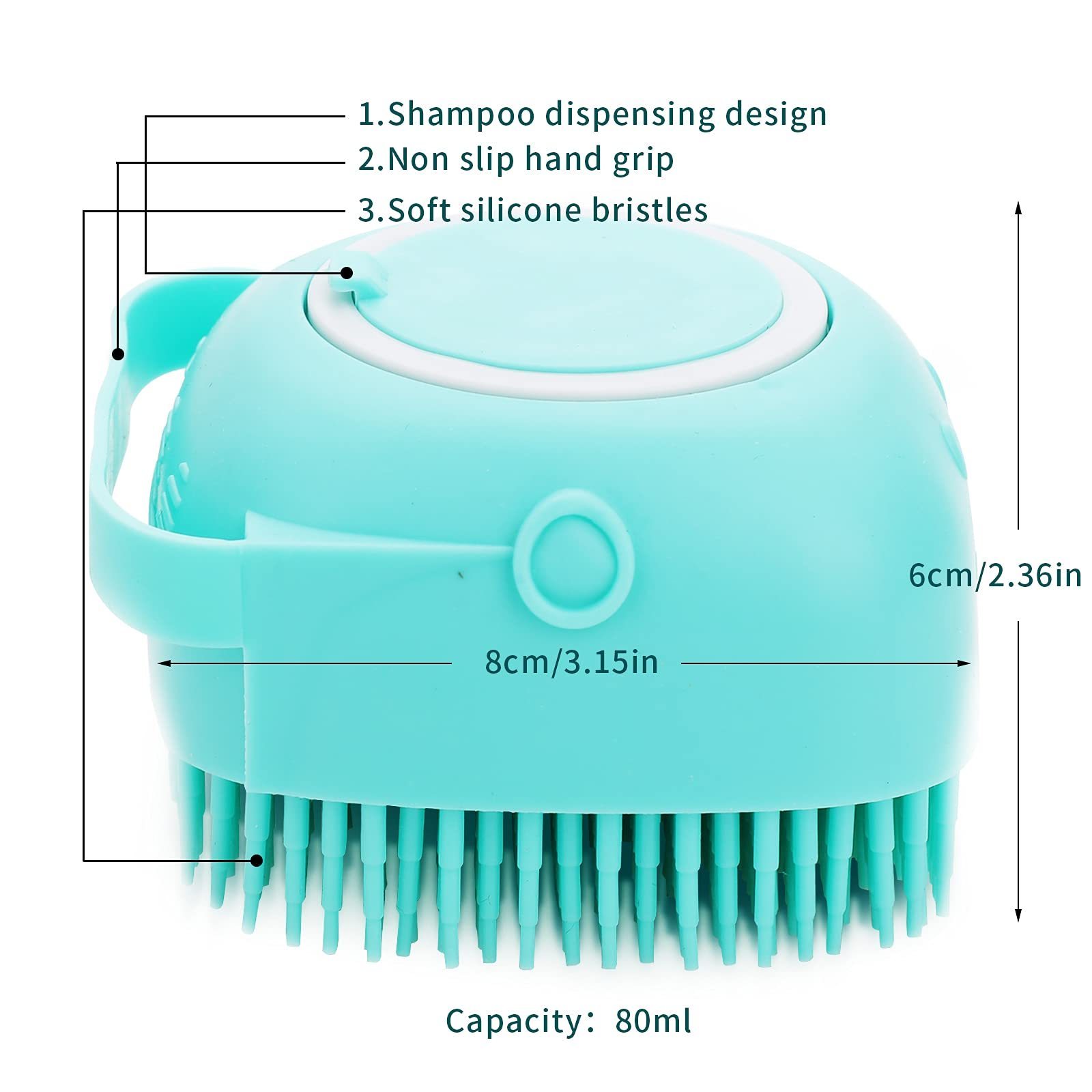 Free Sample 2 in 1 Bathroom Cat Dog  Pet Bath Brush Massage Brush Soft Silicone Pet Grooming Accessories for Dogs Shower