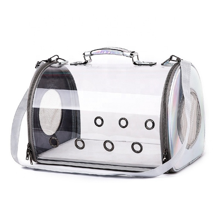 Wholesale Plastic Pet Handbag Dog Cat Travel Bag Pet Carrier with Two-way Zipper