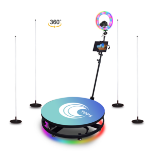 Slow Motion Rotating Portable Selfie Platform Spin 360 Degree Photo Booth with Rotating Stand