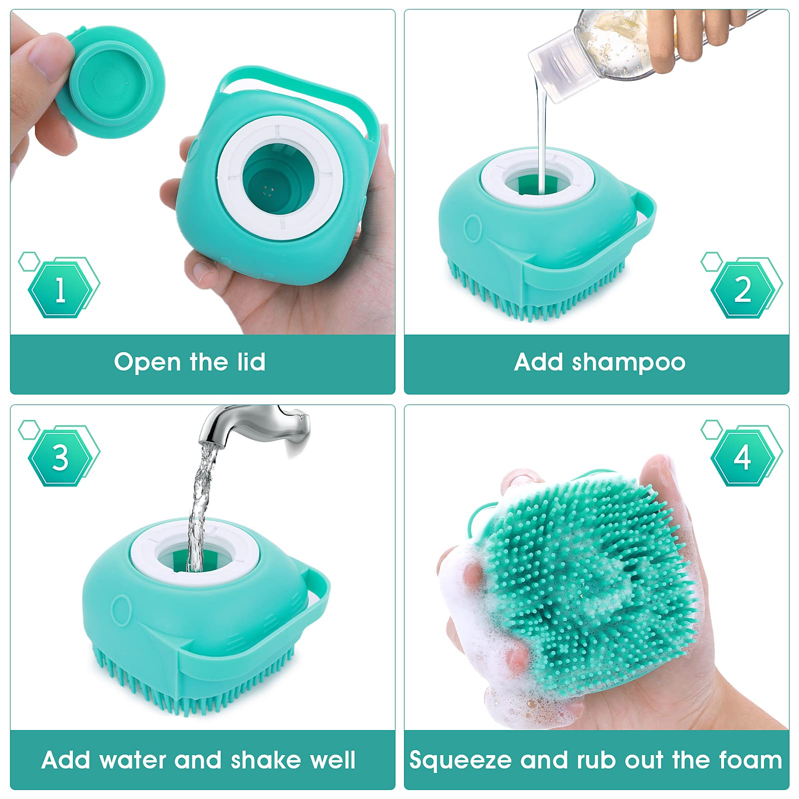 Free Sample 2 in 1 Bathroom Cat Dog  Pet Bath Brush Massage Brush Soft Silicone Pet Grooming Accessories for Dogs Shower