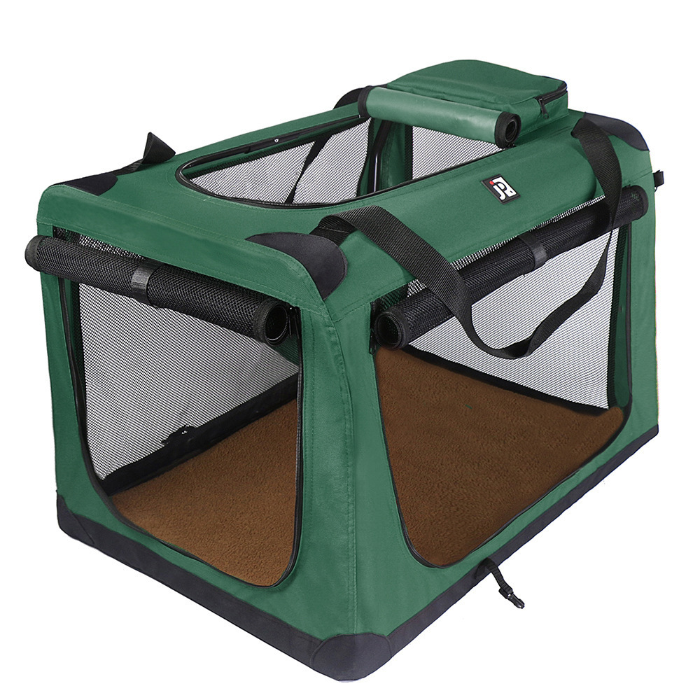 Portable Folding Cat Litter Cage Car Pet Kennel with Tent Dog and Cat Carrier Box Easy to Use and Carry