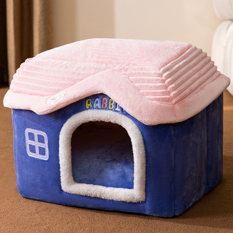 Durable Cat Dog Bed Pet Tent House Soft Luxury Indoor Large House Pet Bed Tent Indoor Enclosed Warm Pet House