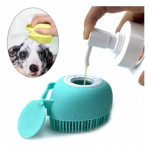 Free Sample 2 in 1 Bathroom Cat Dog  Pet Bath Brush Massage Brush Soft Silicone Pet Grooming Accessories for Dogs Shower