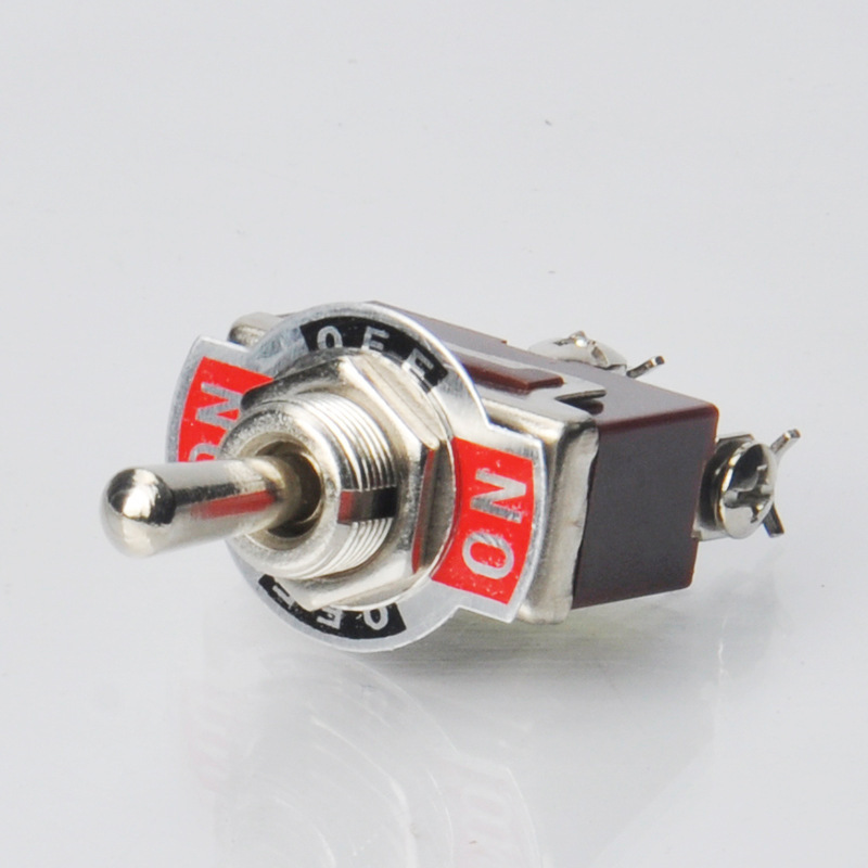 high quality  3pin on-on 12mm screw terminal AC 250v brown 2 position toggle switch