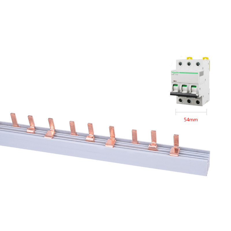 Bus bar with Plastic Distribution Box 3p Bus Bar Circuit Breaker Copper Bus bar 3 pole Pin