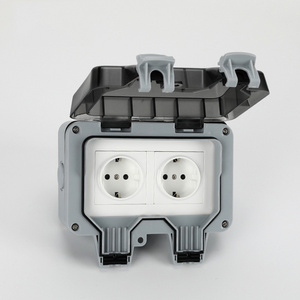 Outdoor electric socket & switch for lighting weatherproof IP66 waterproof socket and switch