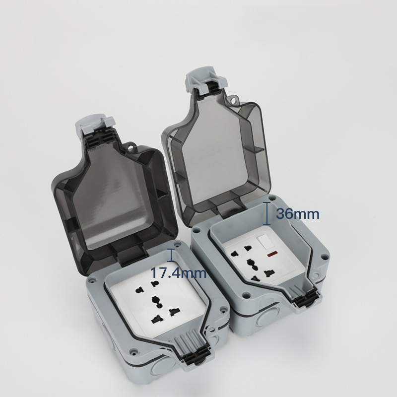 Outdoor electric socket & switch for lighting weatherproof IP66 waterproof socket and switch