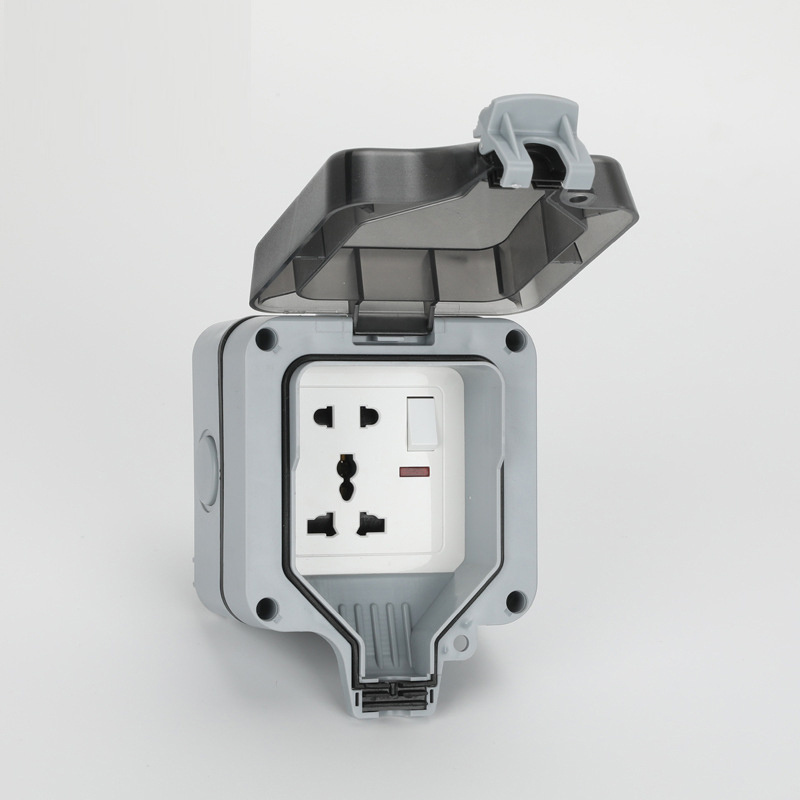 Outdoor electric socket & switch for lighting weatherproof IP66 waterproof socket and switch