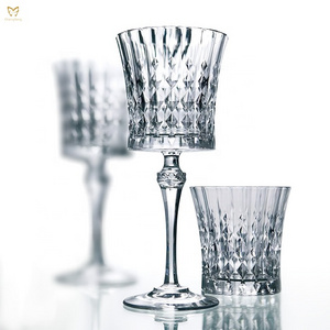 Elegant diamond wine goblet glass Engraved Wine Glasses