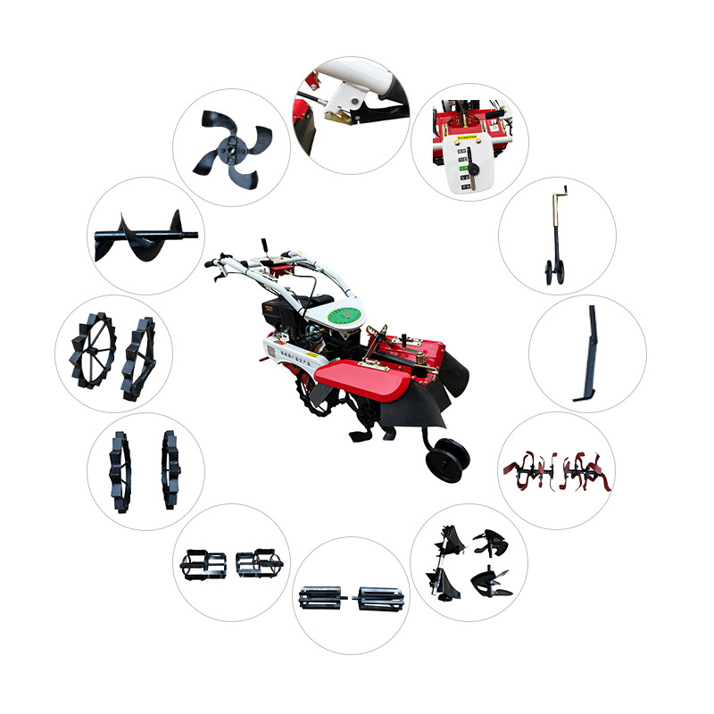 factory supply cheap Diesel Power rotary mini tiller cultivator spare parts