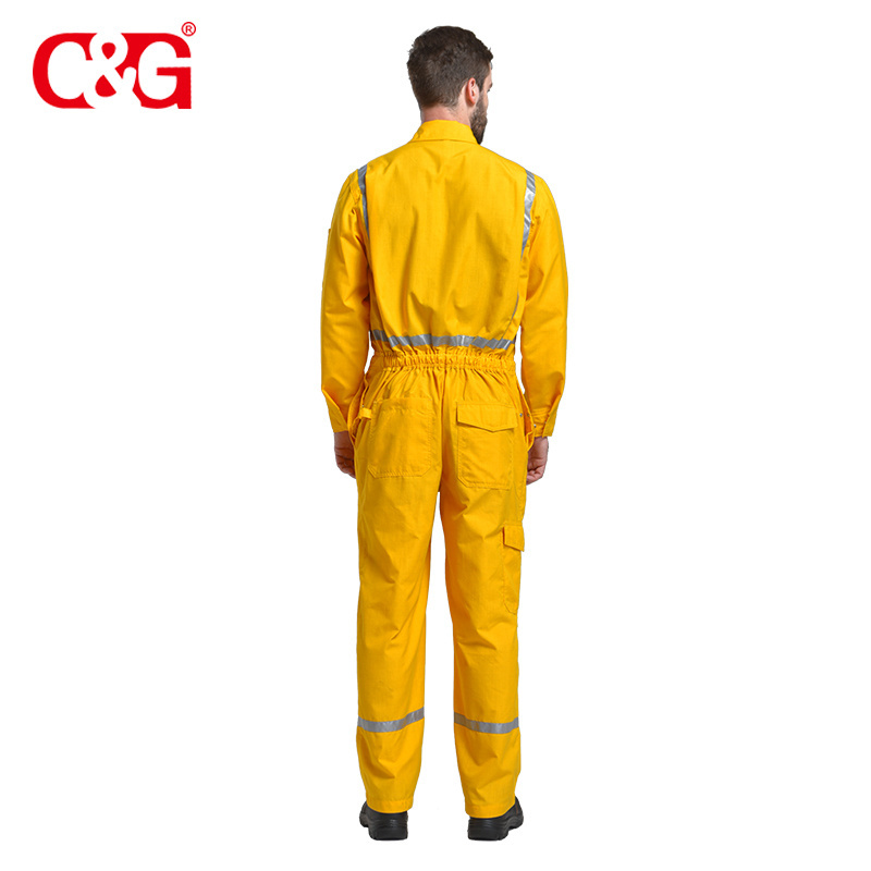 Flame resistant/fire retardant workwear coverall clothing