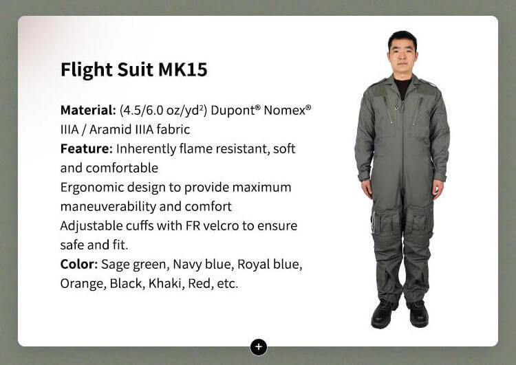 Nomex Pilot Flight Suit Fire Retardant Clothing