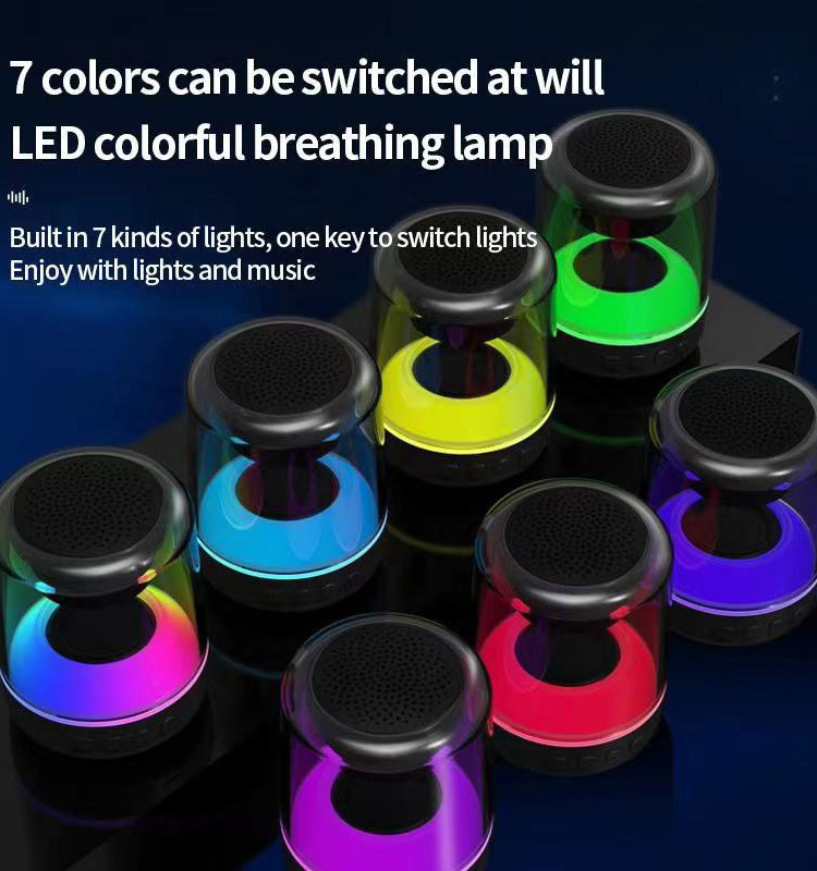 Wholesale 5w color rgb led light gaming bluetooth speaker usb rechargeable portable mobile phone wireless mini speaker