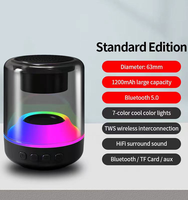 Wholesale 5w color rgb led light gaming bluetooth speaker usb rechargeable portable mobile phone wireless mini speaker