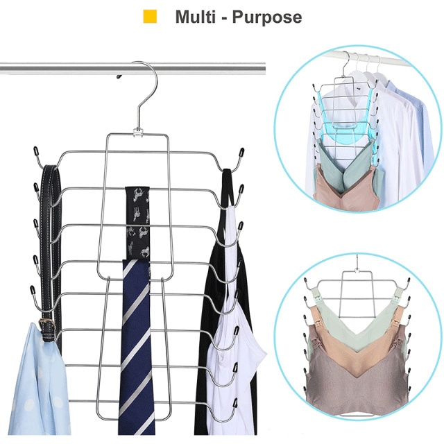 Easy Storage Women Tank Top Bra Hanger Prevents Deformation Foldable Closet Hanger with Swivel Hooks