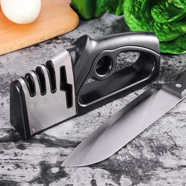 Non-Slip Base Scissors Professional Pro Knofe  Sharpening Steel Chefs Choice Knife Sharpener