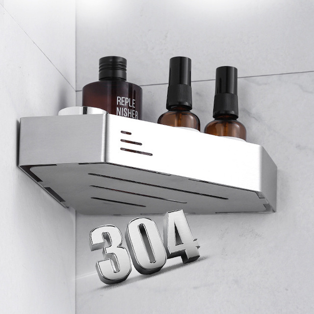 Corner Caddy Bathroom Triangle Shower Shelf Stainless Steel Storage Shelves Wall Mounted Shower Rack