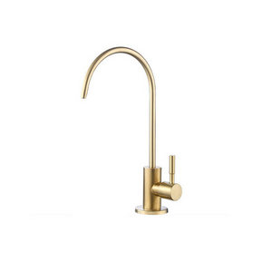 Good Quality Single Handle Kitchen Sink Faucet Brushed Gold Drinking Faucet Water Filter