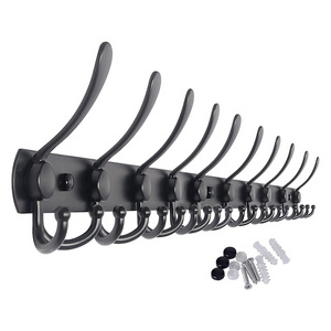 Good Price Mounted Clothes Mount 10 Hat Hook Hanging Hangers Heavy Duty Coat Rack Wall