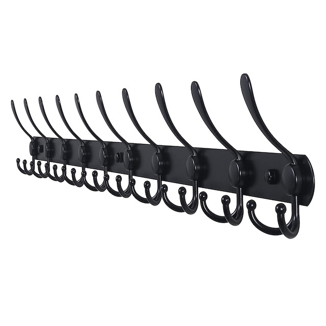 Good Price Mounted Clothes Mount 10 Hat Hook Hanging Hangers Heavy Duty Coat Rack Wall