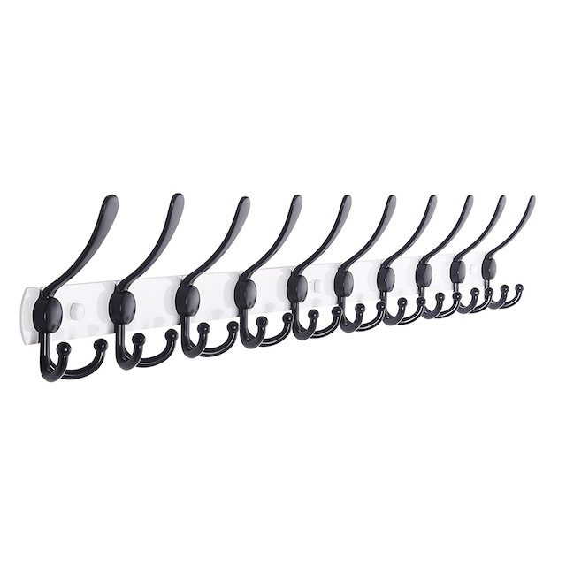 Good Price Mounted Clothes Mount 10 Hat Hook Hanging Hangers Heavy Duty Coat Rack Wall