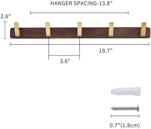 Hooks Wood 4 Organizer Coat Rack Hanger Purse Key Modern Metal Mail Holder Wall Shelves With Hooks