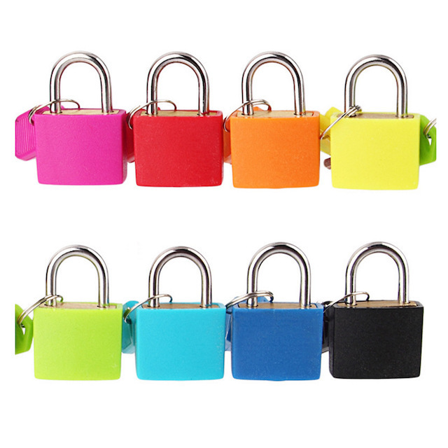 Locker Lock with Keys Small Luggage Padlocks Suitcase Locks Metal Keyed Padlock Mini Luggage Locks