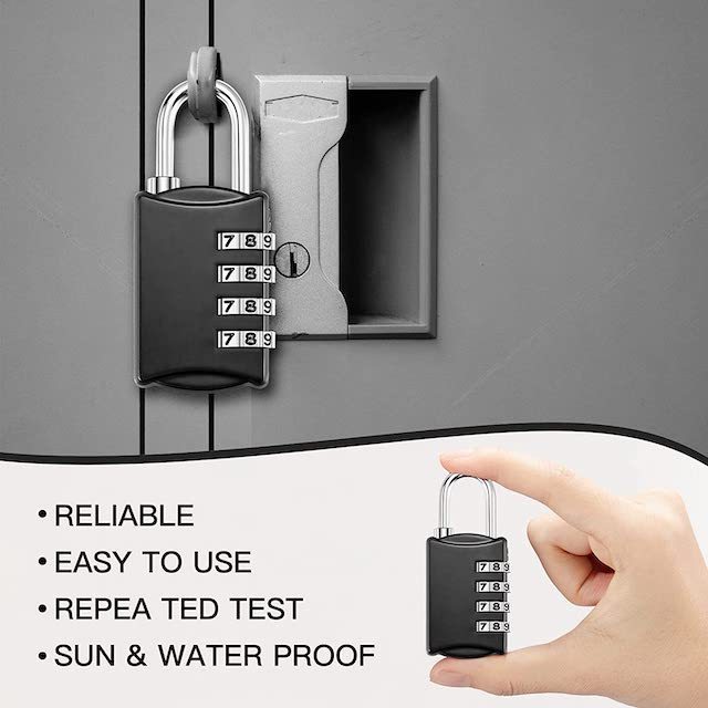 4 Digit Small Combo Locks Luggage Number Locks Outdoor Waterproof Padlock Combination Lock