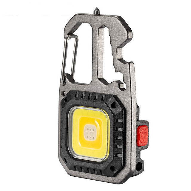 Pocket Rechargeable COB Keychain Work Light for Fishing Walking Camping Small Keychain Flashlights 500 Lumens