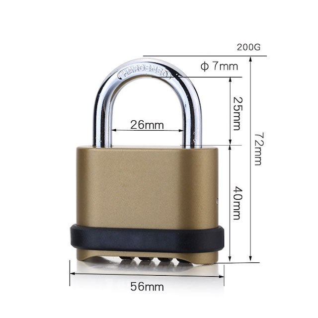 Heavy Duty Combination Padlock with Long/Short Shackle for Outdoor/Sheds/Locker/Gym 4 Digit Combination Lock