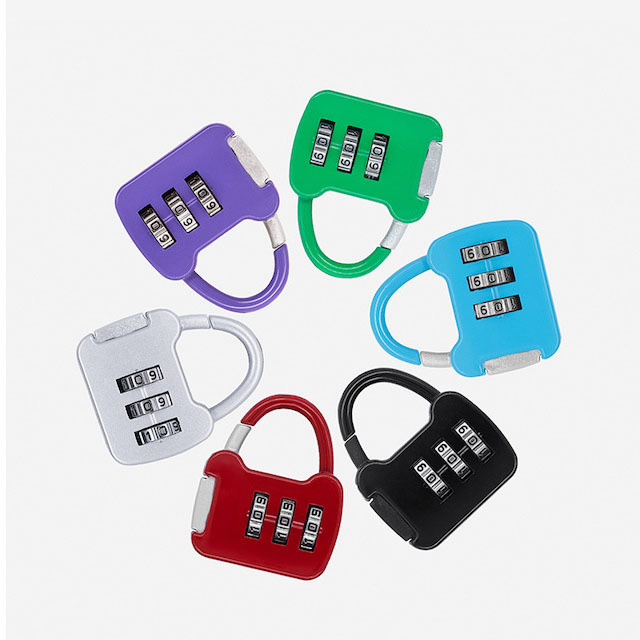 3 Digit Code Padlock Safe Cipher Lock Resettable Zinc Alloy Material Mini Anti-theft Combination Lock