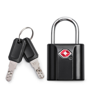 Padlock With Keys for Suitcase Luggage Bag Backpack Gym Locker Tool Box Travel TSA Key Lock Black