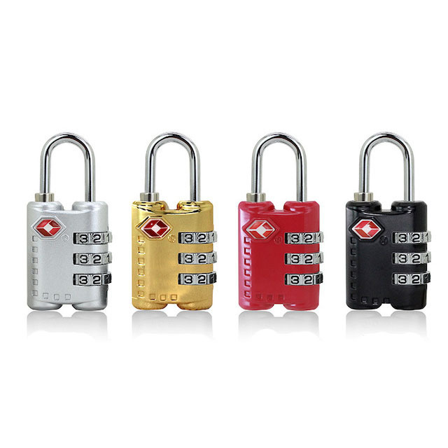 Custom Design Luggage Padlocks 3 Digit Outdoor Lock TSA Approved Combination Lock Password Long Lock